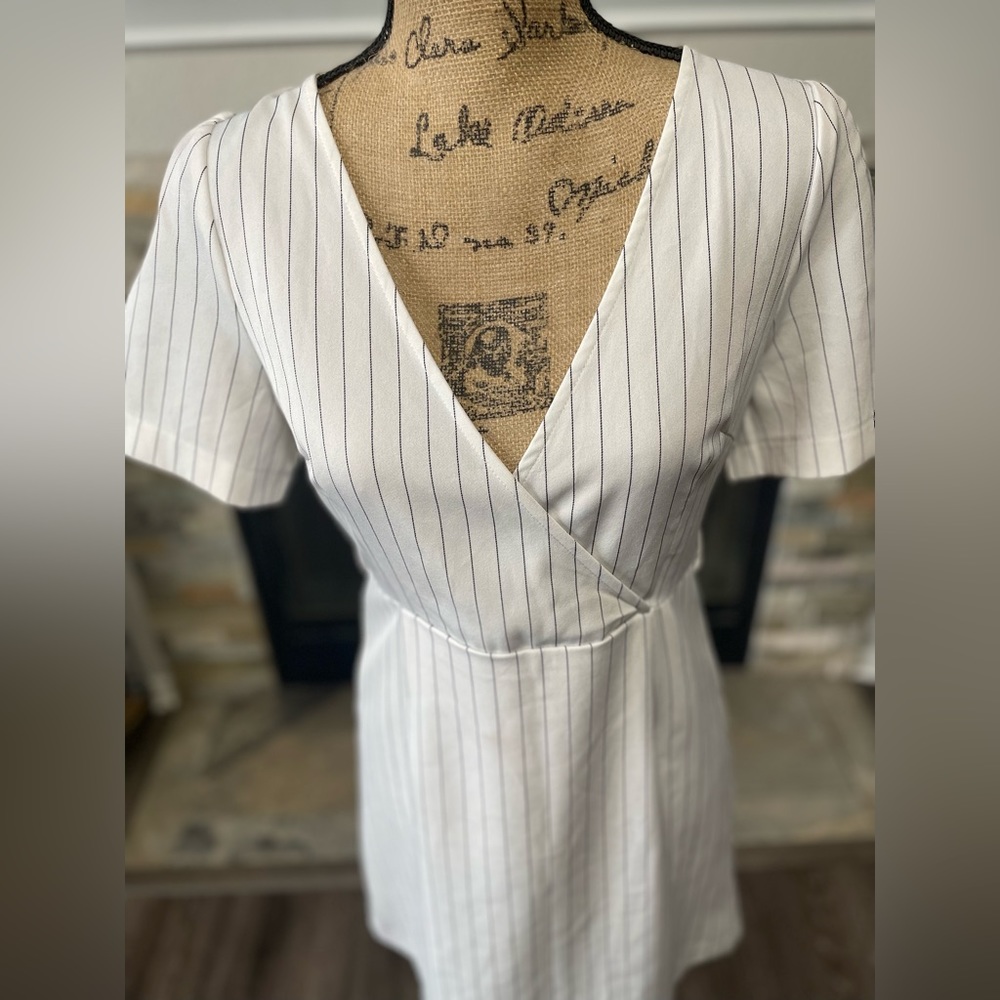 White striped dress